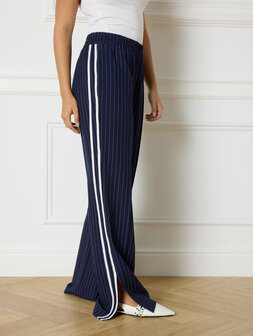 Broek striped Elena donkerblauw - Refined Department