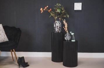 Side Table / Pillar- Cylinder - groot - Black - HouseVitamin