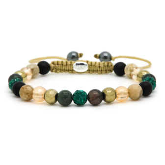 Armband spiral Anne green crystal xs - Karma