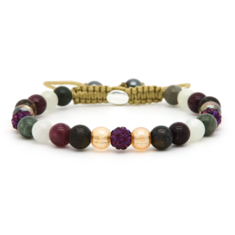 Armband spiral Elodie purple crystal xs - Karma