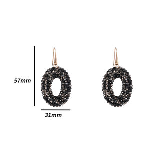 Oorbellen E3509-17 Beads oval black - Day&amp;Eve