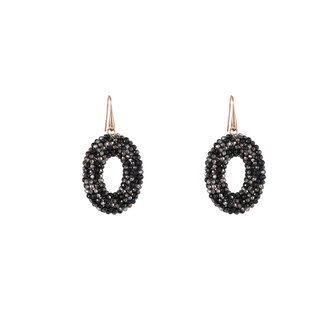 Oorbellen E3509-17 Beads oval black - Day&amp;Eve