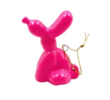 Kerstbal ballon hond neon pink - HouseVitamin