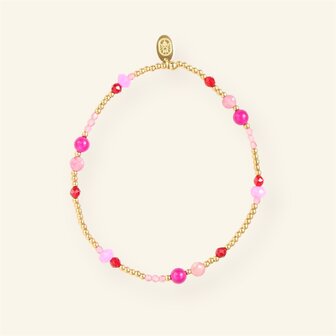 Armband Pink mix facet - MableHappiness