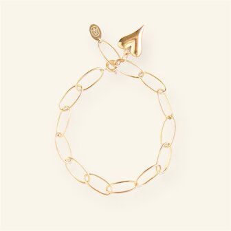 Armband Chain hartje goud - MableHappiness