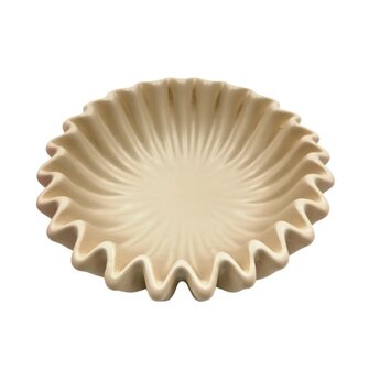 Pleated bowl ceramics sand - HouseVitamin