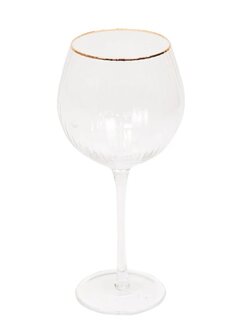 Glas wijnglas met gouden randje