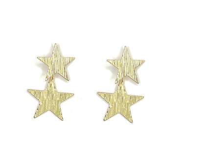 Oorbellen E3085-2 2 stars gold - Day&amp;Eve 