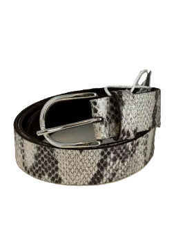 Riem leer python belt grey silver - Elvy Fashion