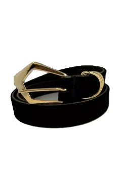 Riem suede black/gold - Elvy Fashion