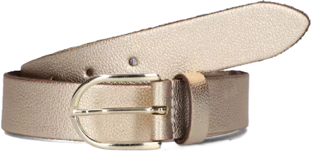 Riem leer metallic bubble belt Champagne - Elvy Fashion