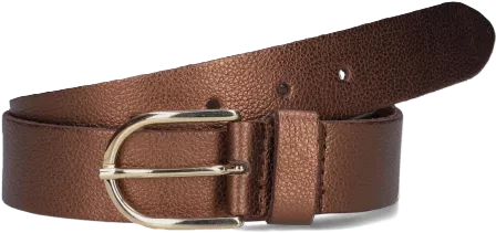 Riem leer metallic bubble belt Copper - Elvy Fashion