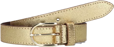 Riem leer metallic goud - Elvy Fashion