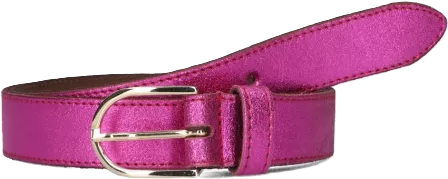 Riem leer metallic fuchsia - Elvy Fashion