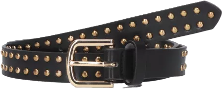 Riem leer studs goud - Elvy Fashion