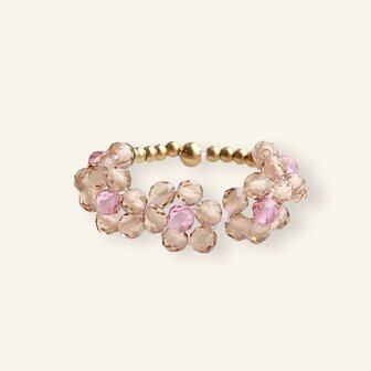 Ring flower pink - MableHappiness