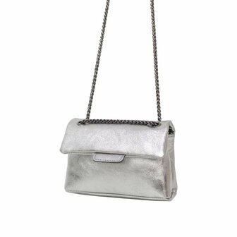 Tas Shine and love Metallic grijs- Baggyshop