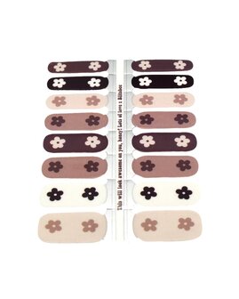 Nagel stickers Beige Bouquet - Blitsbee