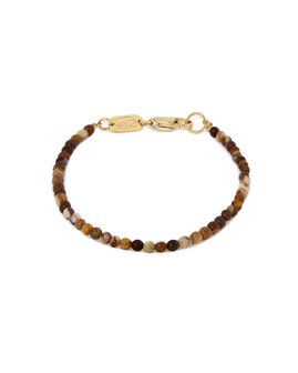 Armband mini brown gold - George The Label