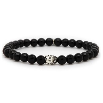 Armband Otto Silver Buddha Bead 6mm/21cm - Karma Him