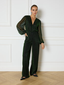 Jumpsuit KITT glitter donkergroen - Refined Department