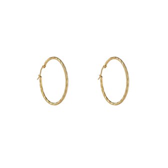 Oorbellen E4290-4-2 fine twist hoop 40 mm goud- Day&amp;Eve 