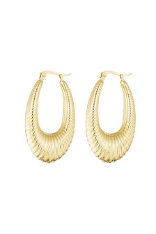 Oorbellen oval hoops - goud