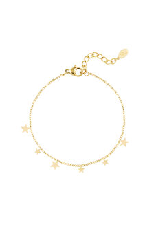 Armband cute stars - goud