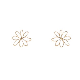 Oorbellen E4864-2 Open flower earring goud - Day&amp;Eve 