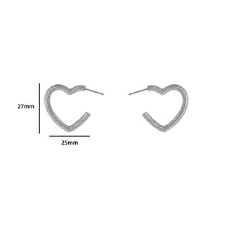 Oorbellen E4300-1 heart zilver - Day&amp;Eve 