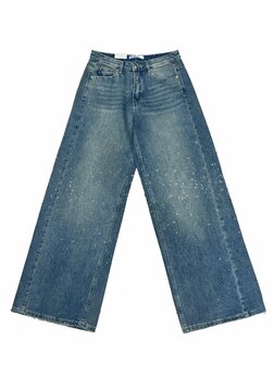 Jeans wide leg glitter Blue - Pinned by K