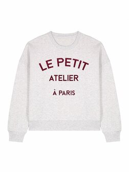 Boxy sweater Le Petit Atelier Bordeaux Glitter - Pinned by K