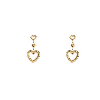 Oorbellen E4493-2 hearts goud- Day&amp;Eve 