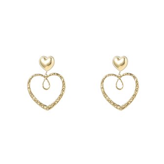 Oorbellen E4372-2 looped heart goud- Day&amp;Eve 