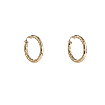 Oorbellen E4470-4-2 hollow hoop 40mm goud- Day&amp;Eve 