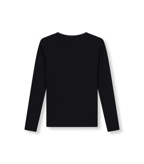 Top/longsleeve Demiya zwart - Refined Department