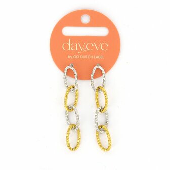 Oorbellen E4960-3 link earring 2tone - Day&amp;Eve 