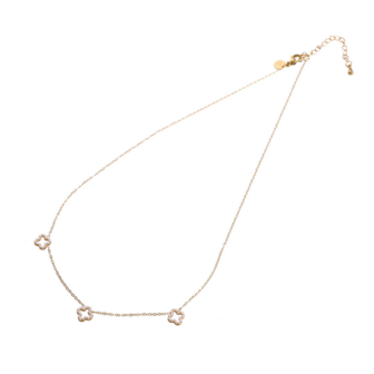 Ketting N4901-2 pearly clover necklace  goud - Day&amp;Eve 