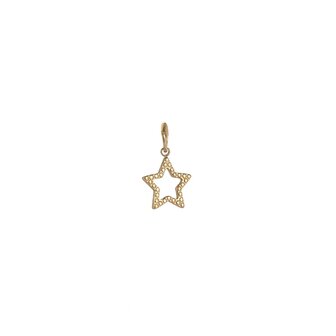 Bedel open star pendant tbv ketting goud