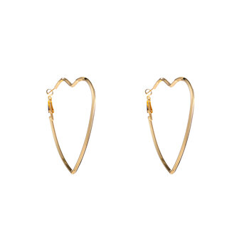 Oorbellen E5068-2 Heart hoops goud - Day&amp;Eve