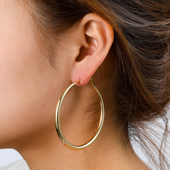 Oorbellen E5066-2 Big mooth hoops goud - Day&amp;Eve