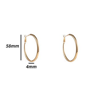 Oorbellen E5066-2 Big mooth hoops goud - Day&amp;Eve