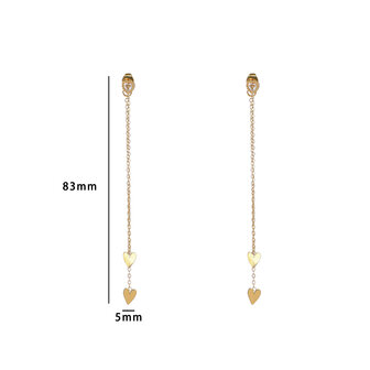 Oorbellen E5231-2 Long hearts goud - Day&amp;Eve 