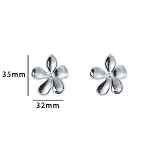 Oorbellen E5399-1 Flower stud zilver - Day&amp;Eve