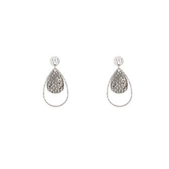 Oorbellen E5306-1 Double drop dangle zilver - Day&amp;Eve 