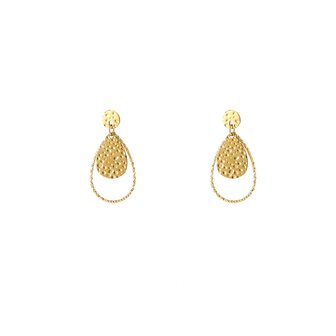 Oorbellen E5306-2 Double drop dangle goud - Day&amp;Eve 