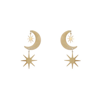 Oorbellen E5441-2 Moon and stars goud - Day&amp;Eve 