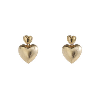 Oorbellen E5434-2 Hollow heart goud - Day&amp;Eve 