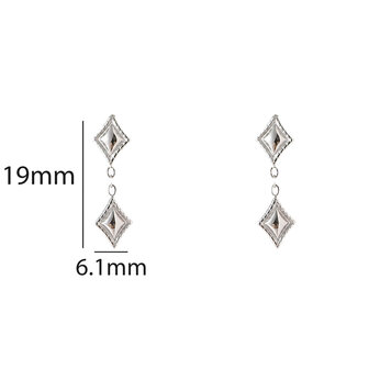 Oorbellen E5294-1 Double diamond stud zilver - Day&amp;Eve 