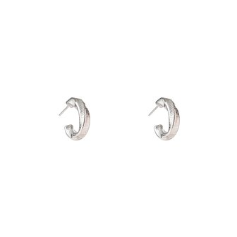 Oorbellen E5386-1 Twisted small creole zilver - Day&amp;Eve